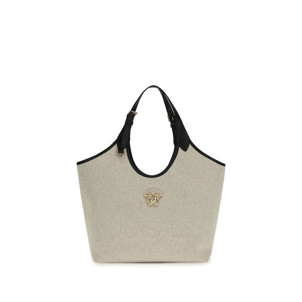 Versace Beige Cotton Shoulder Bag Main image