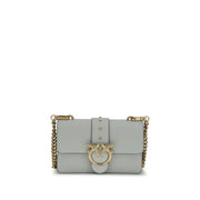 PINKO Gray Calf Leather Bos Taurus Shoulder Bag - Zachava