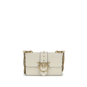 PINKO Beige Calf Leather Bos Taurus Shoulder Bag