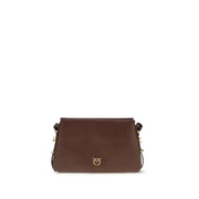 PINKO Brown Calf Leather Bos Taurus Shoulder Bag - Zachava