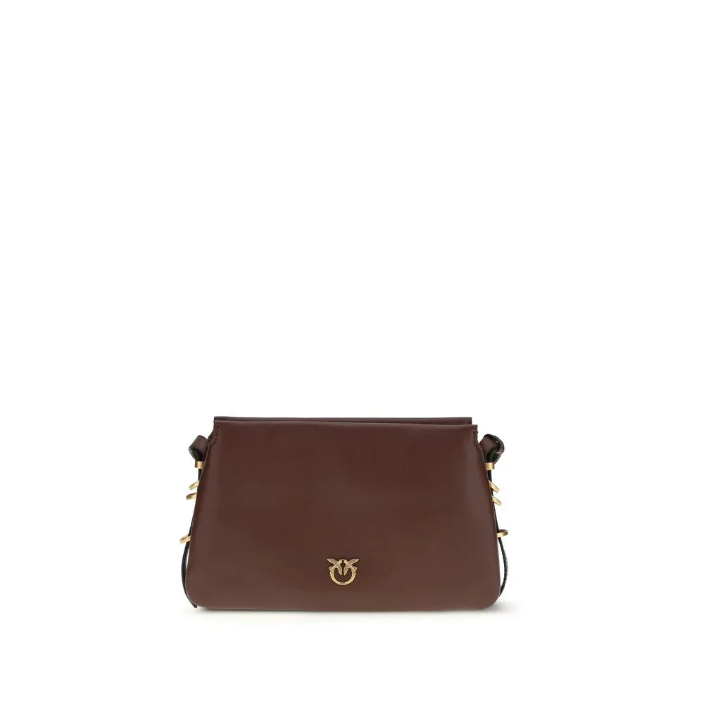 PINKO Brown Calf Leather Bos Taurus Shoulder Bag - Zachava