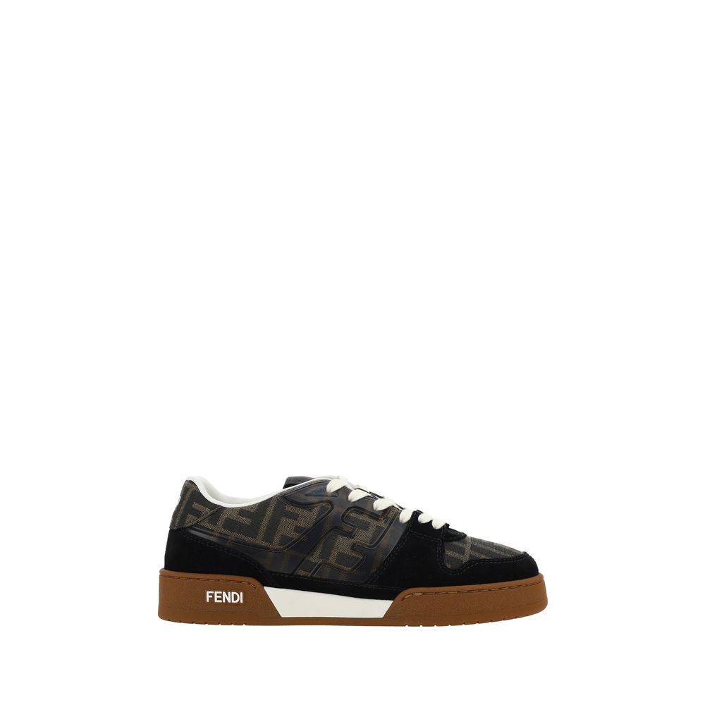 Fendi Brown Rubber Low Top Sneakers