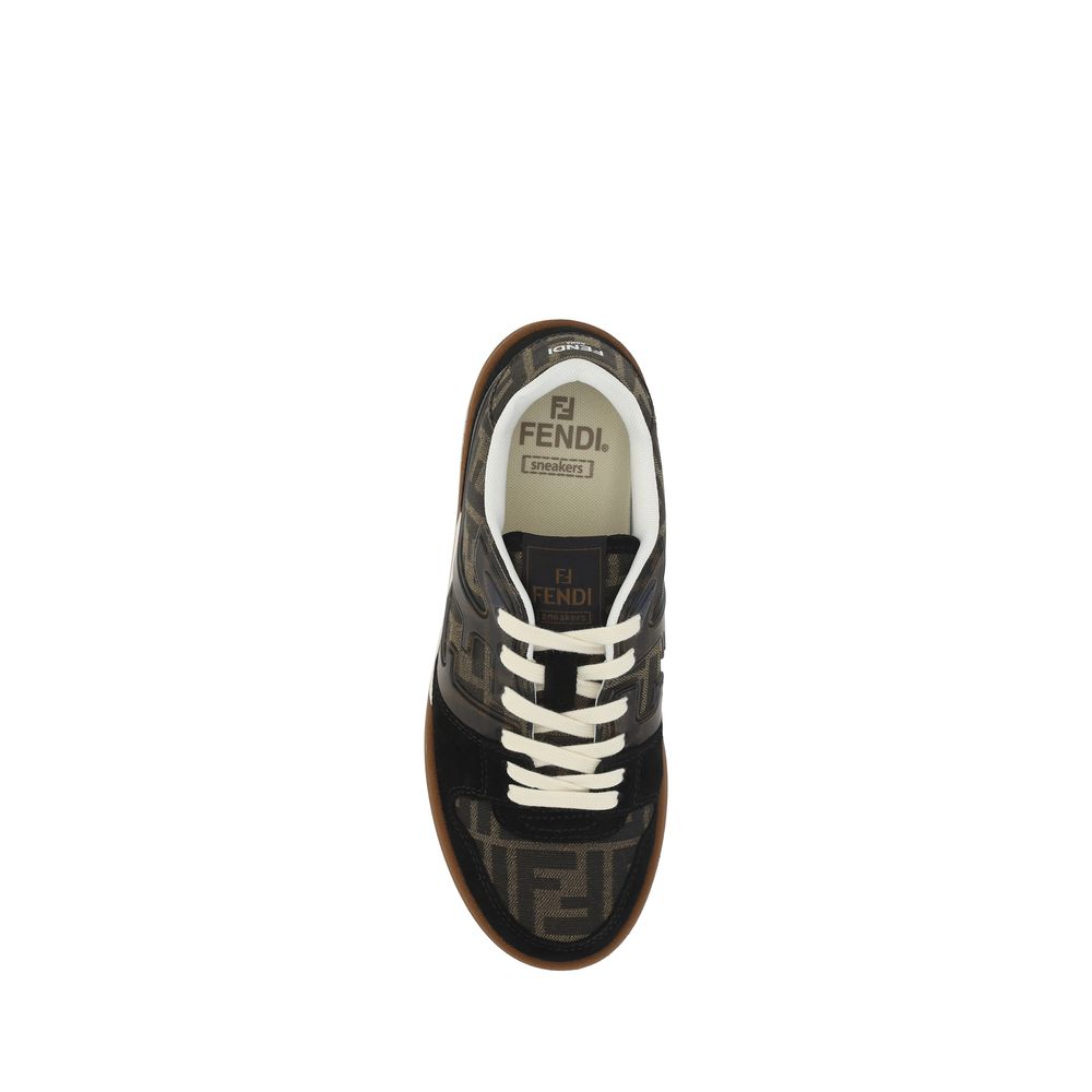 Fendi Brown Rubber Low Top Sneakers