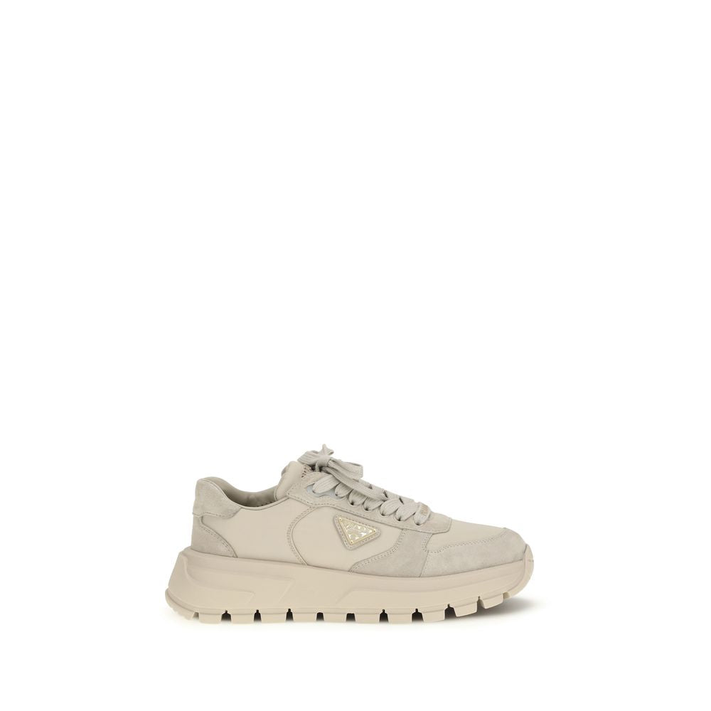 Prada Beige Recycled Polyamide Athletic Sneakers Main image