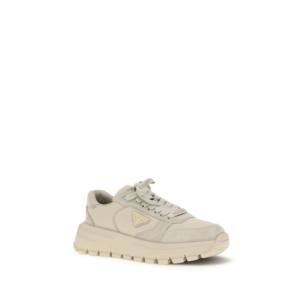 Prada Beige Recycled Polyamide Athletic Sneakers Secondary image