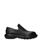 Jil Sander Black Leather Slip-On Loafers