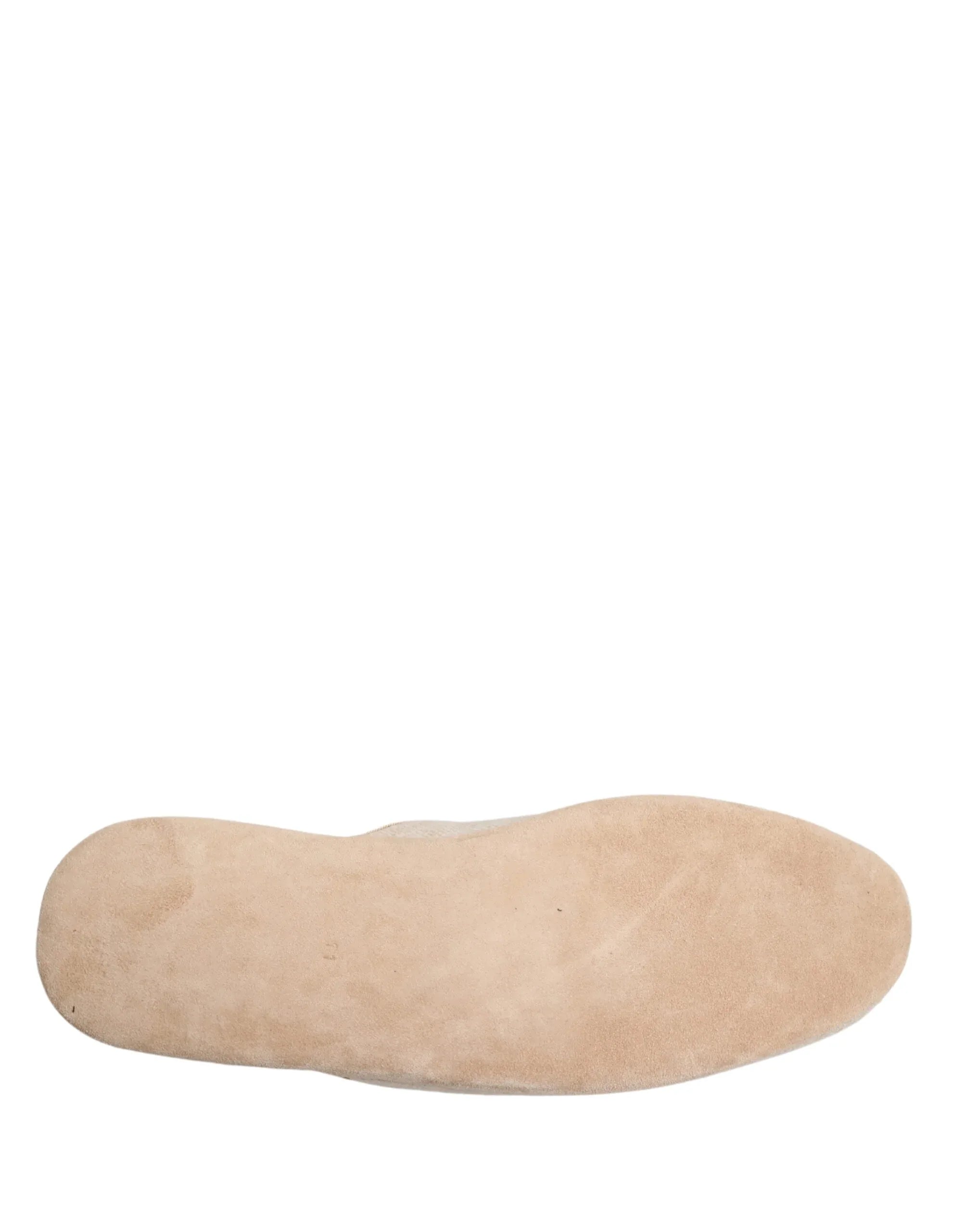 Dolce & Gabbana Beige Shetland Wool Red Quilted Slippers Shoes - Zachava