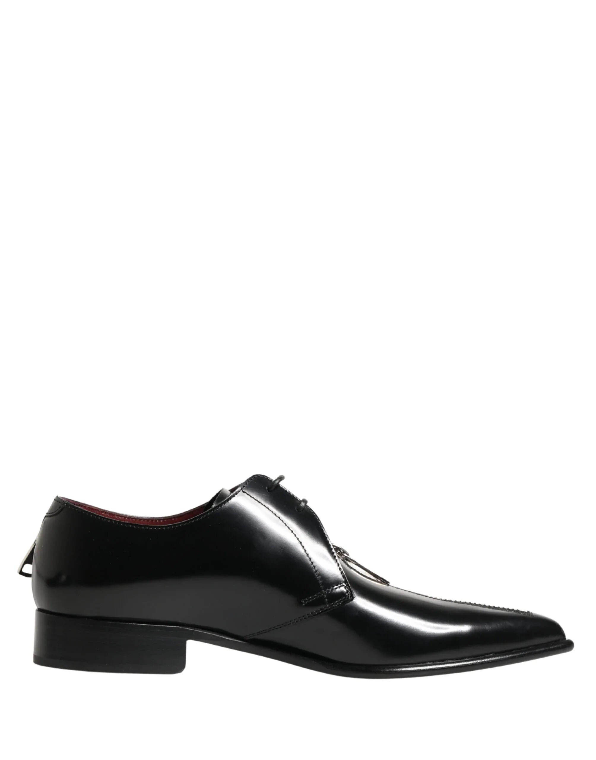 Dolce & Gabbana Men Black Lace-Up Leather Zip Dress Derby Shoes - Zachava