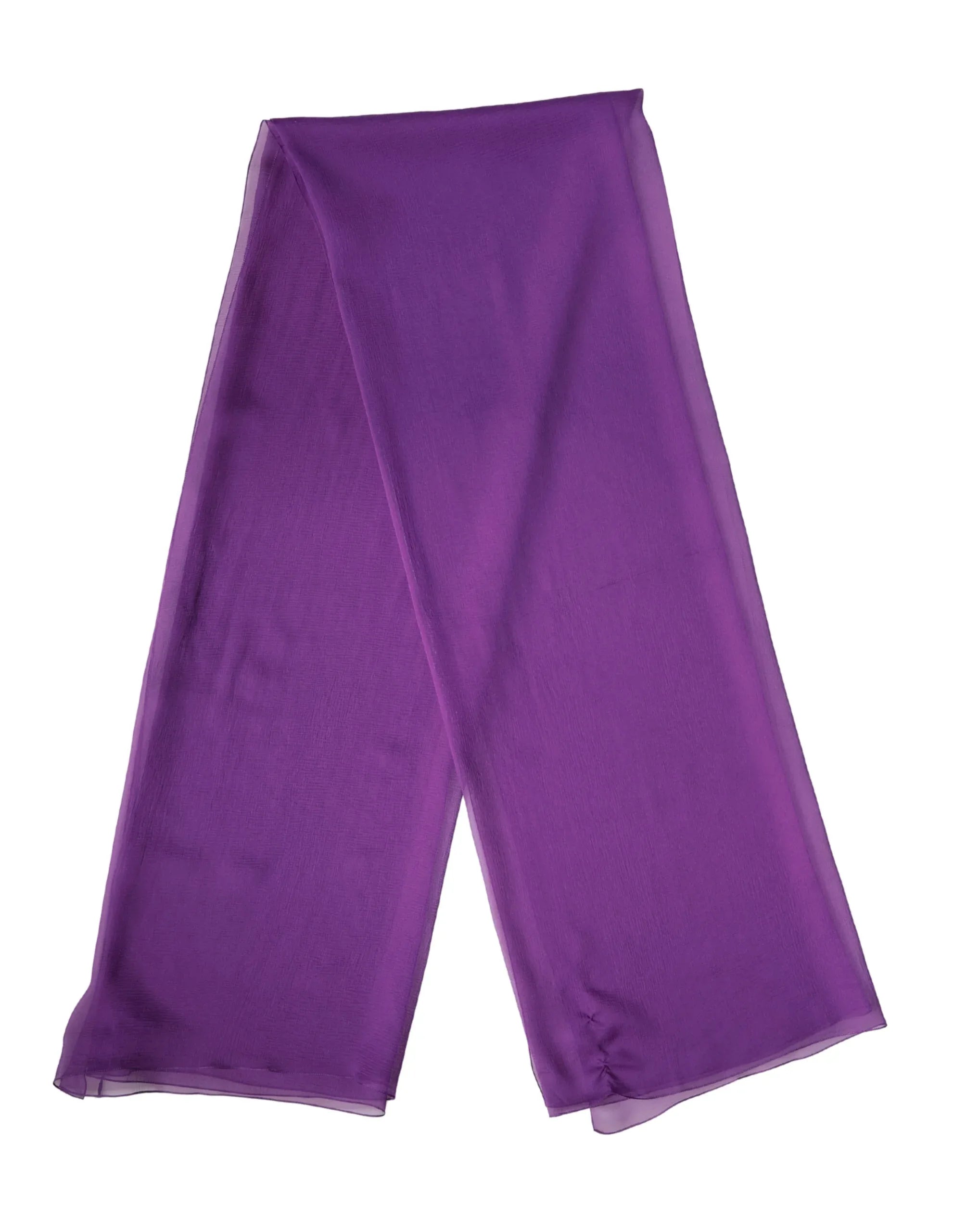 Dolce & Gabbana Purple Silk Neck Wrap Shawl Stole 200cm x 134cm Scarf - Zachava