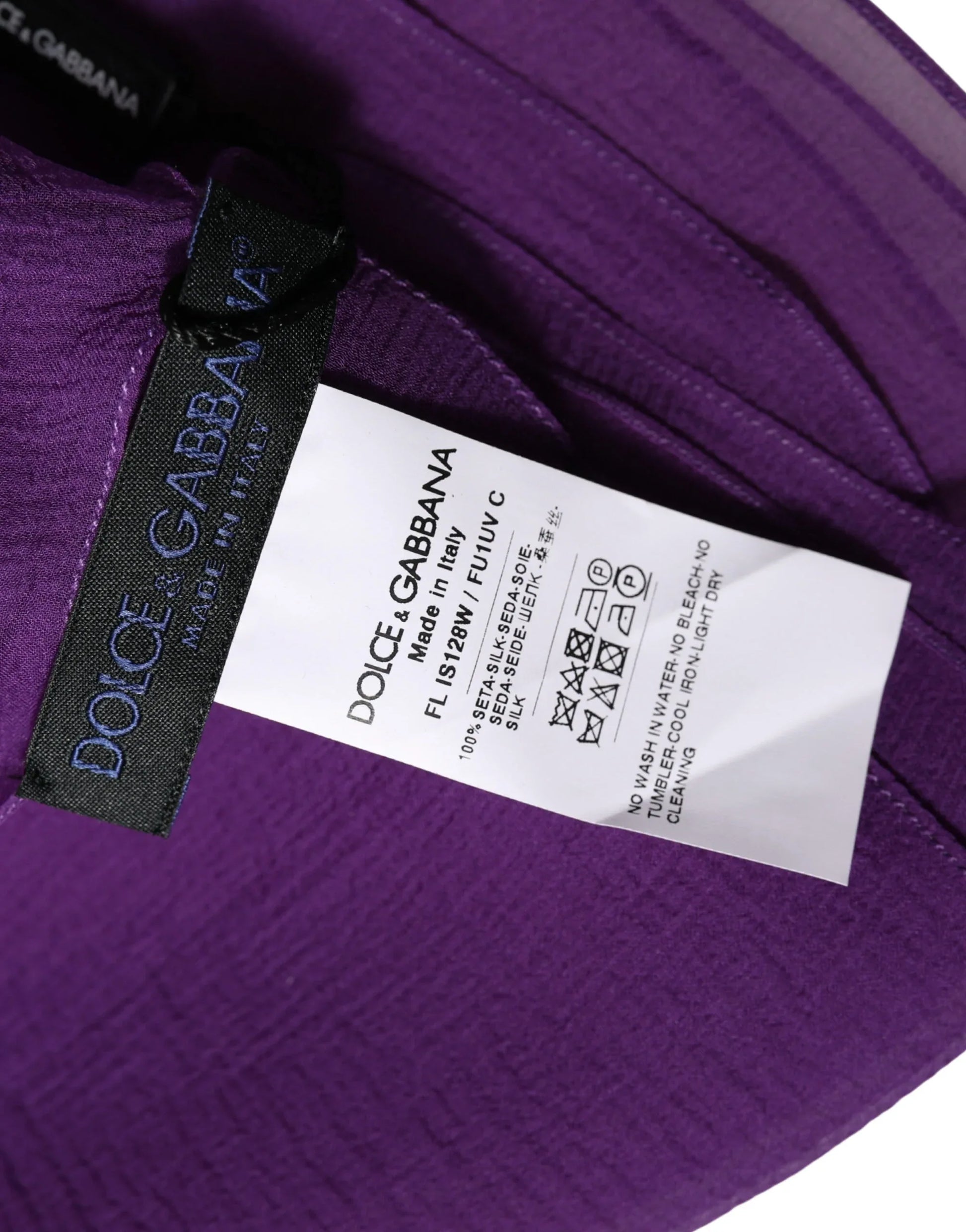Dolce & Gabbana Purple Silk Neck Wrap Shawl Stole 200cm x 134cm Scarf - Zachava