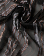 Dolce & Gabbana Black Stripes Silk Wrap Shawl Stole 193cm x 131cm Scarf for Women