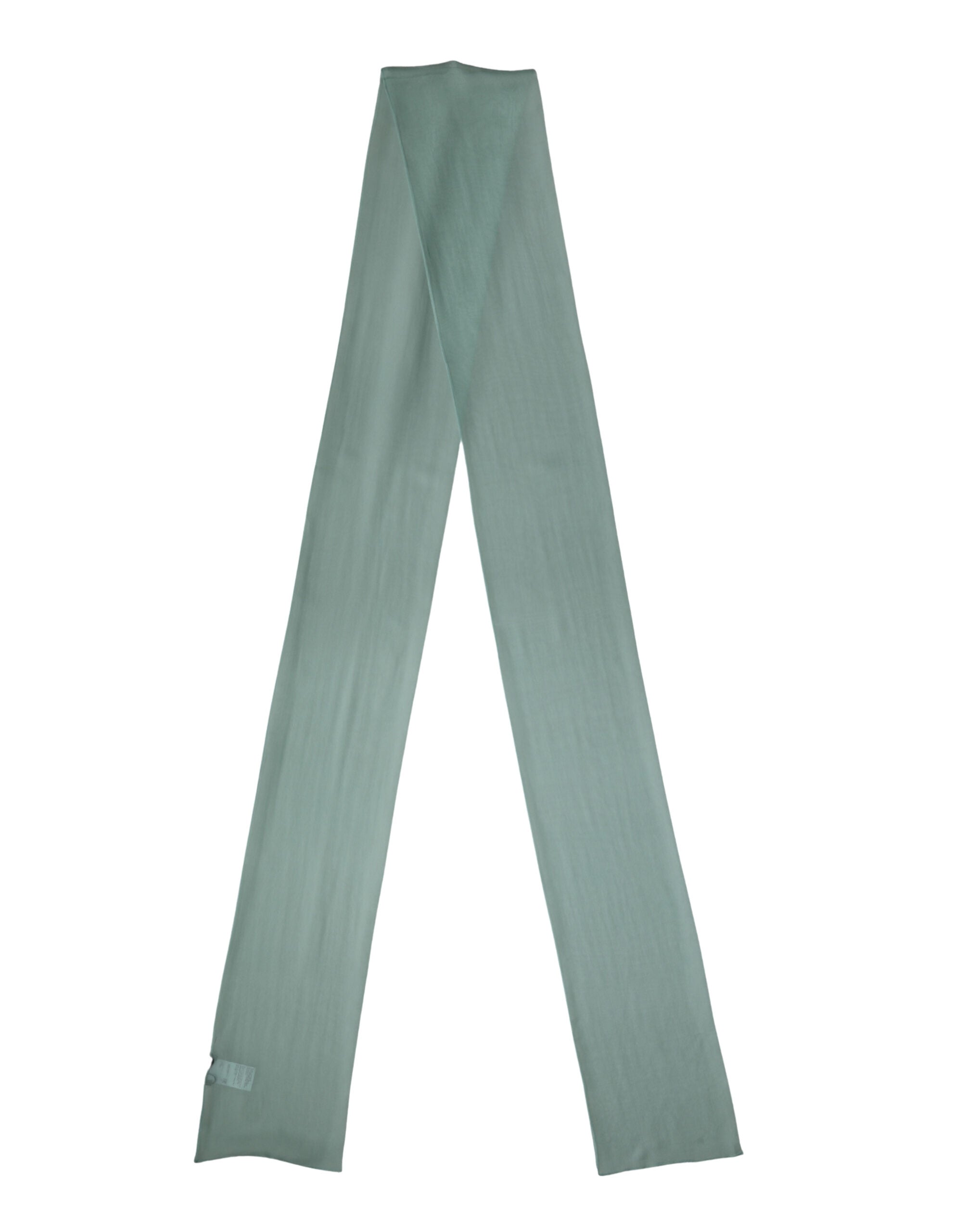 Dolce & Gabbana Teal Silk Sash Wrap Foulard Stole 292cm x 19cm Scarf for Women