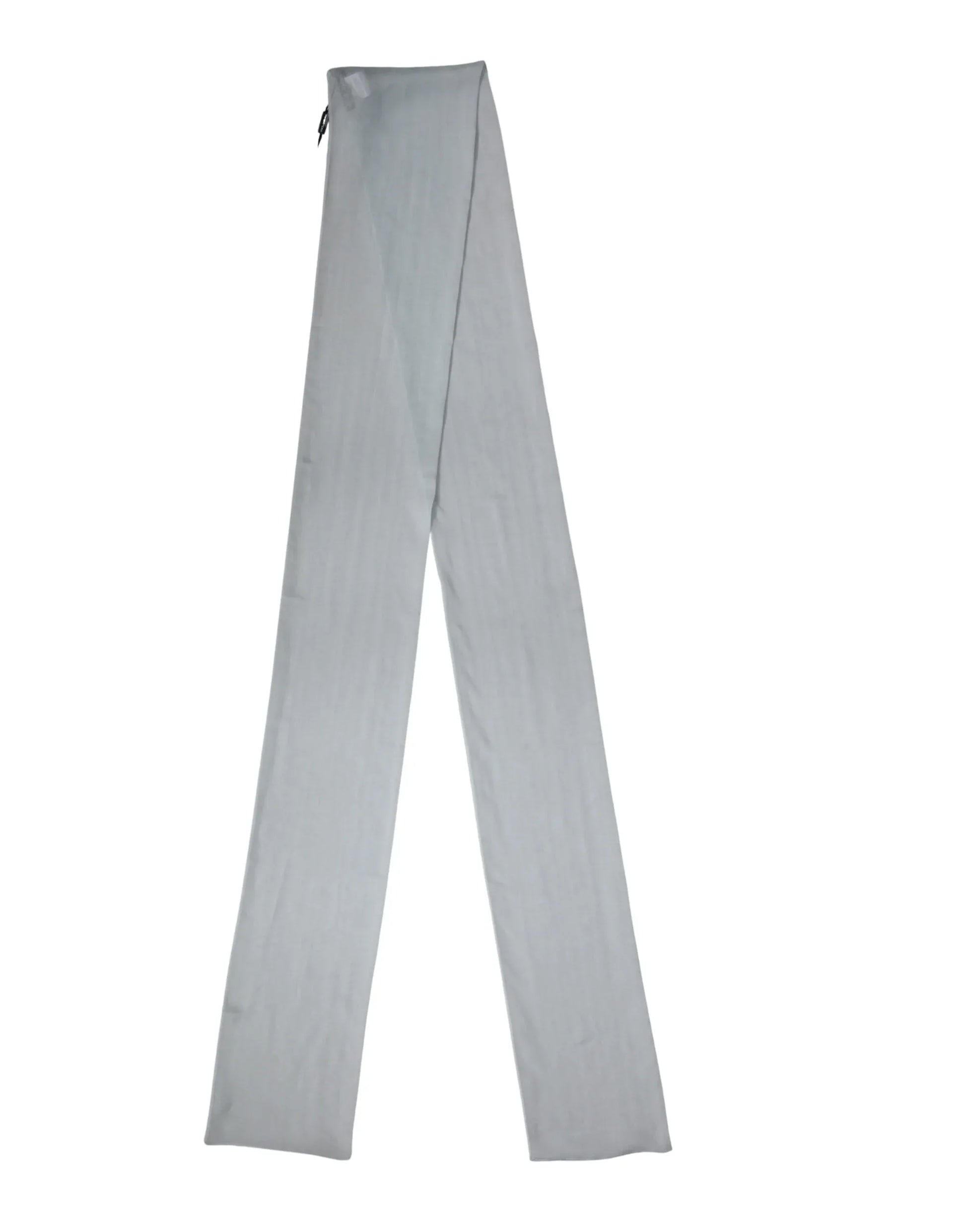 Dolce & Gabbana Light Blue Silk Sash Wrap Foulard 294.5cm x 19cm Scarf - Zachava