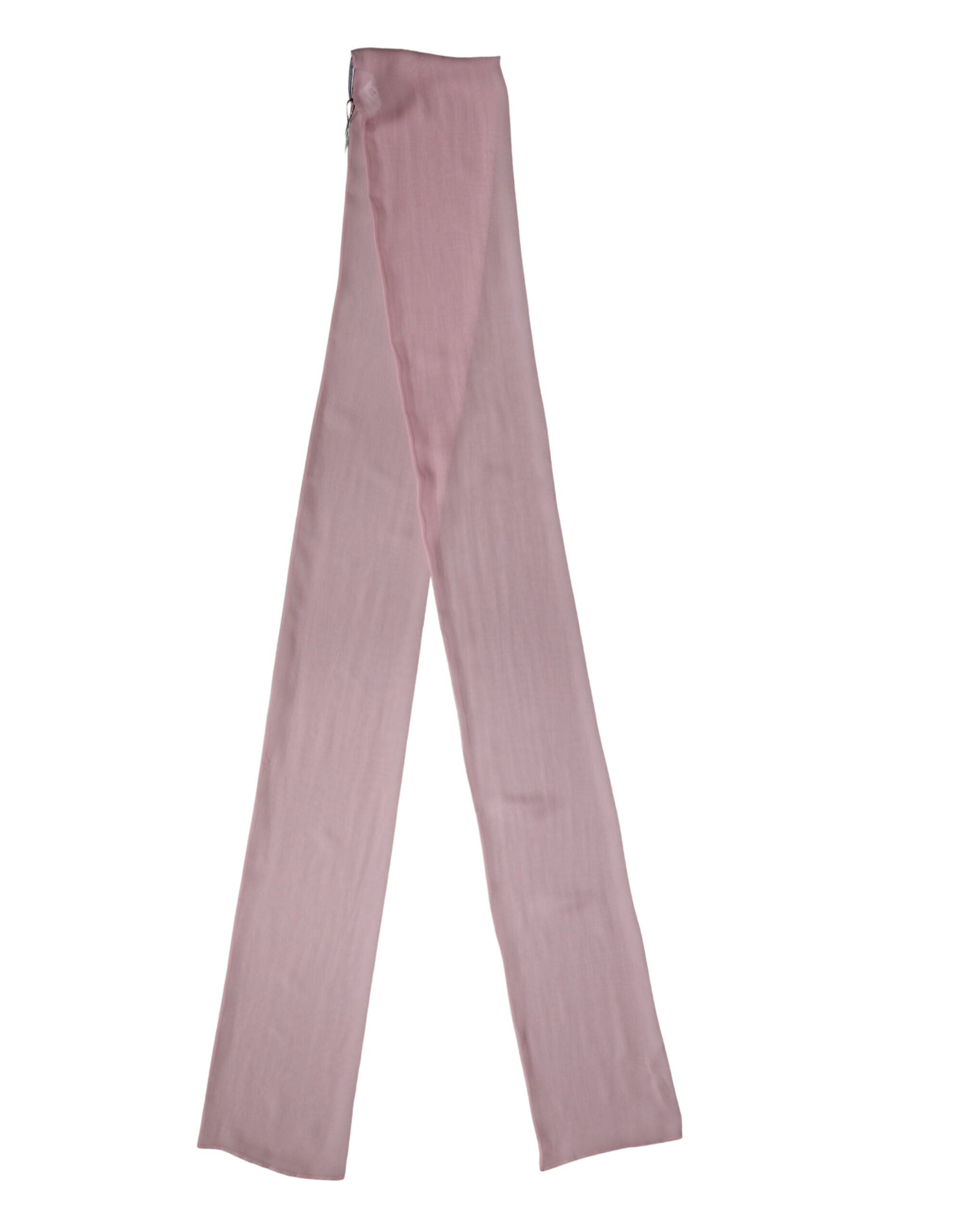 Dolce & Gabbana Pink Silk Sash Wrap Shawl Foulard 291cm x 19cm Scarf for Women