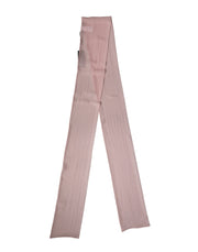 Dolce & Gabbana Light Pink Silk Neck Wrap Shawl Stole 293cm x 19cm Scarf for Women