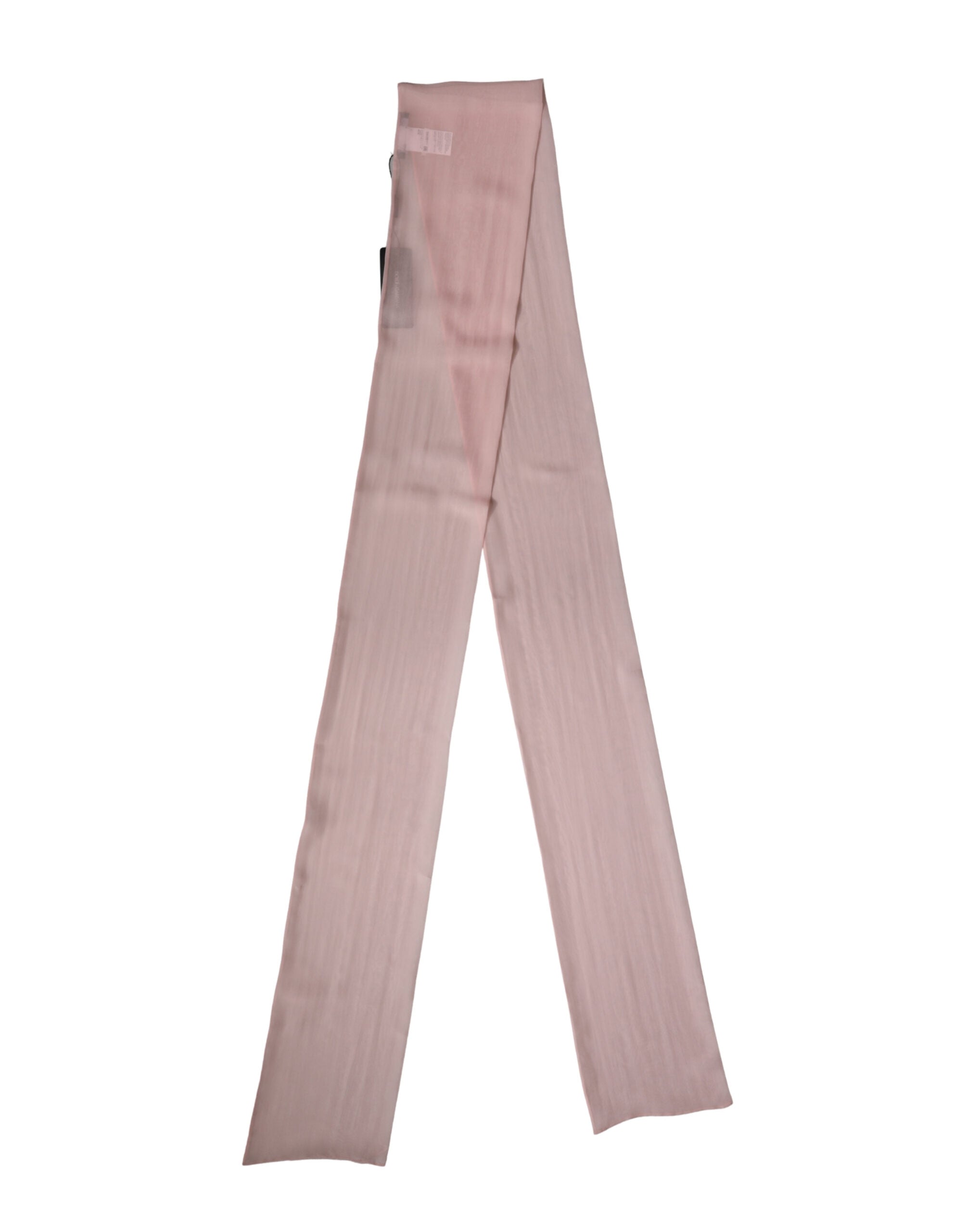 Dolce & Gabbana Light Pink Silk Neck Wrap Shawl Stole 293cm x 19cm Scarf for Women