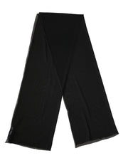 Dolce & Gabbana Black Silk Neck Wrap Shawl Stole 200cm x 64cm  Scarf