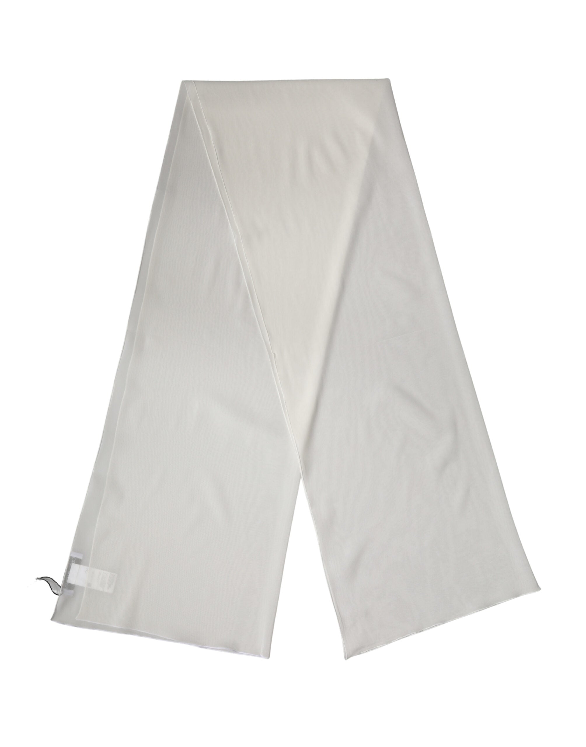 Dolce & Gabbana Off White Silk Neck Wrap Shawl Stole 200cm x 64cm Scarf for Women