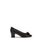 Ferragamo Black Calf Leather Bos Taurus Pumps