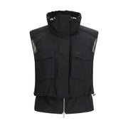 PINKO Black Nylon Sleveless Jacket
