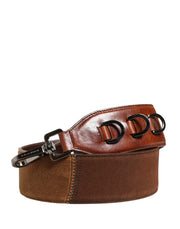 Dolce & Gabbana Brown Horse Velvet Leather Bag Accessory Shoulder Strap for Men