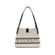 Balmain Beige Cotton Shoulder Bag