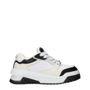 Versace White Leather Low Top Sneakers