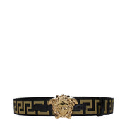 Versace Black Fabric Regular Belt