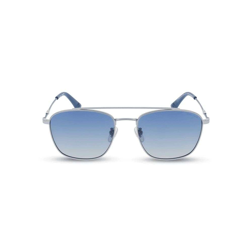 Police Gray Metal Sunglasses