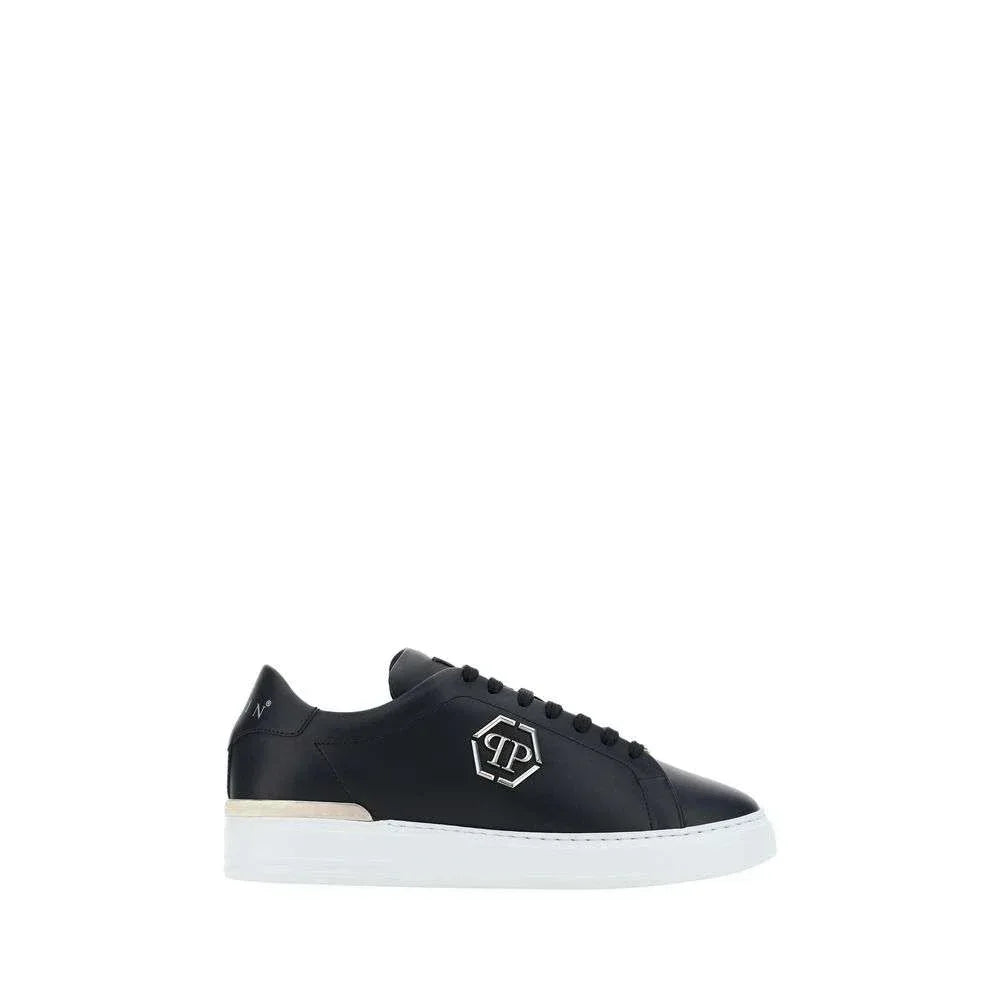 Philipp Plein Black Calf Leather Bos Taurus Low Top Sneakers - Zachava
