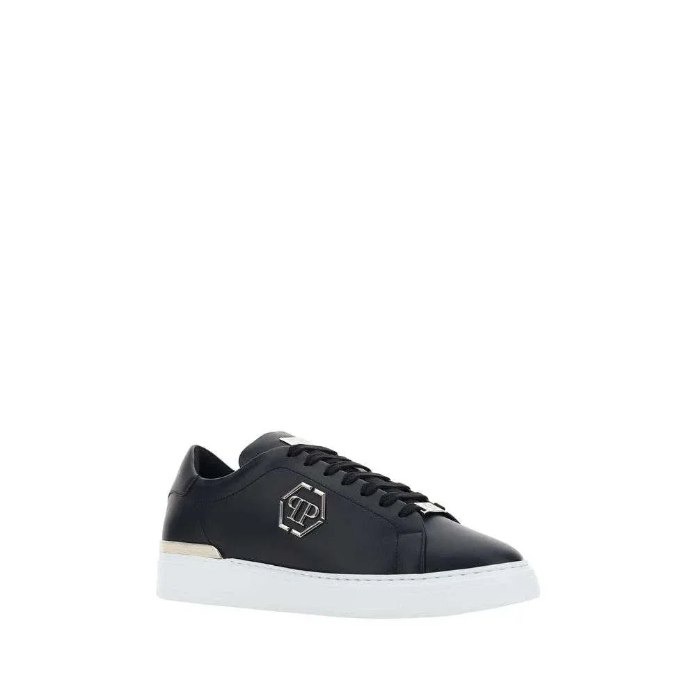 Philipp Plein Black Calf Leather Bos Taurus Low Top Sneakers - Zachava