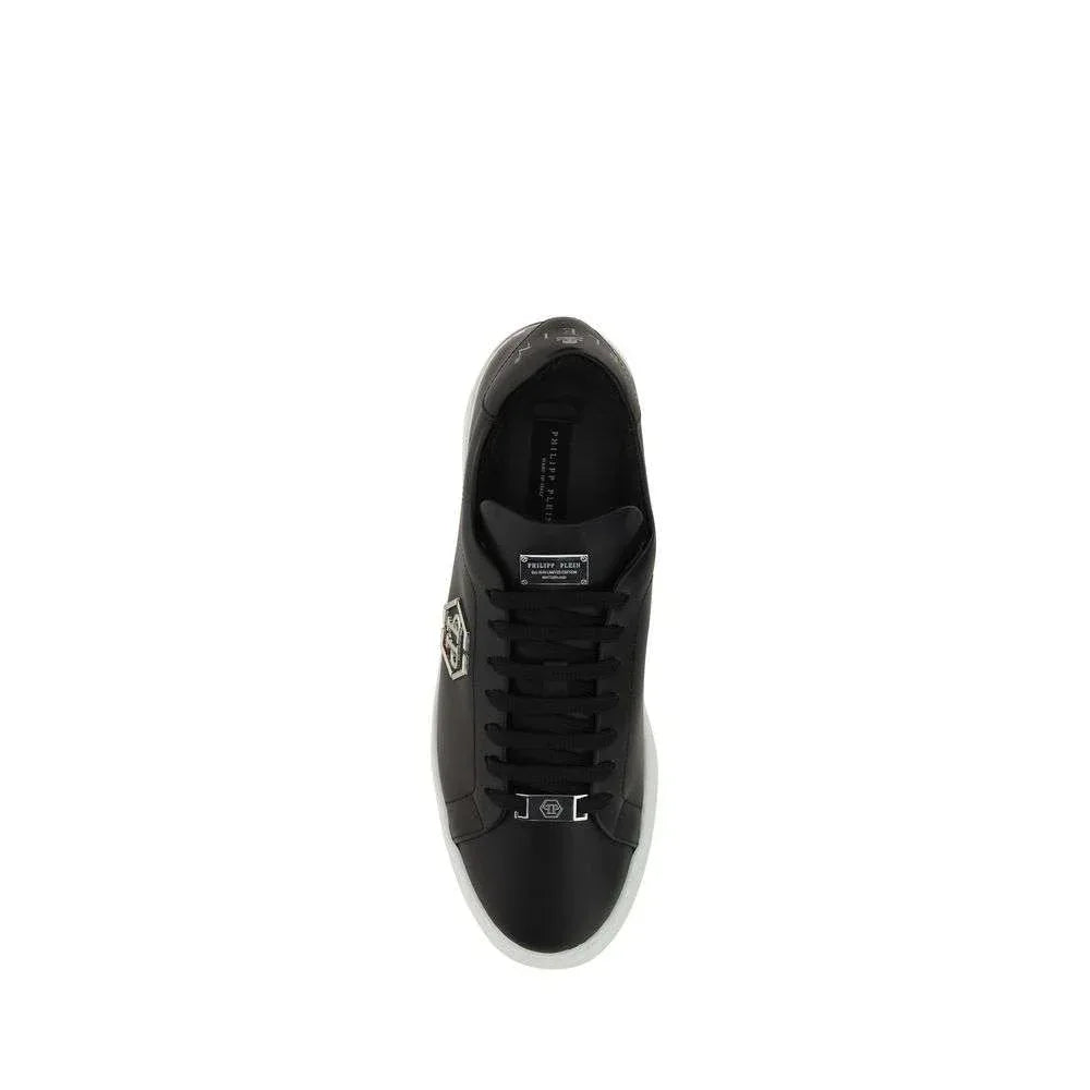 Philipp Plein Black Calf Leather Bos Taurus Low Top Sneakers - Zachava