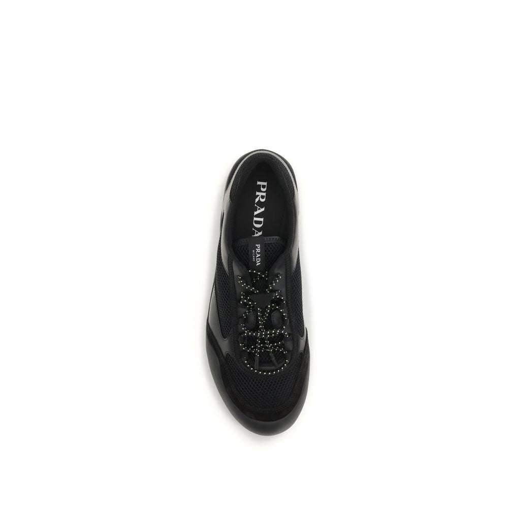 Prada Black Polyester Athletic Sneakers