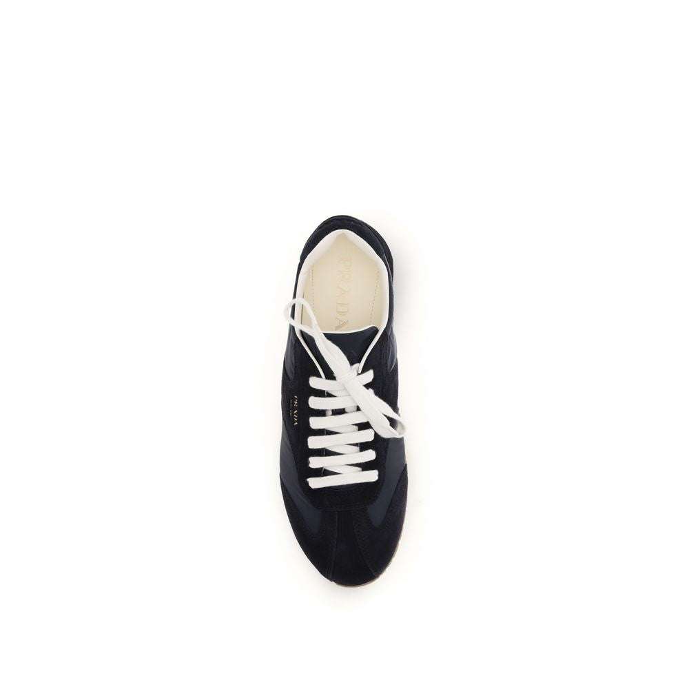Prada Blue Calf Leather Bos Taurus Low Top Sneakers