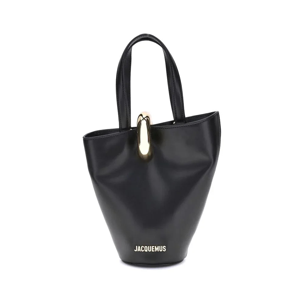 Jacquemus Black Calf Leather Bos Taurus Backet Bag - Zachava Main image