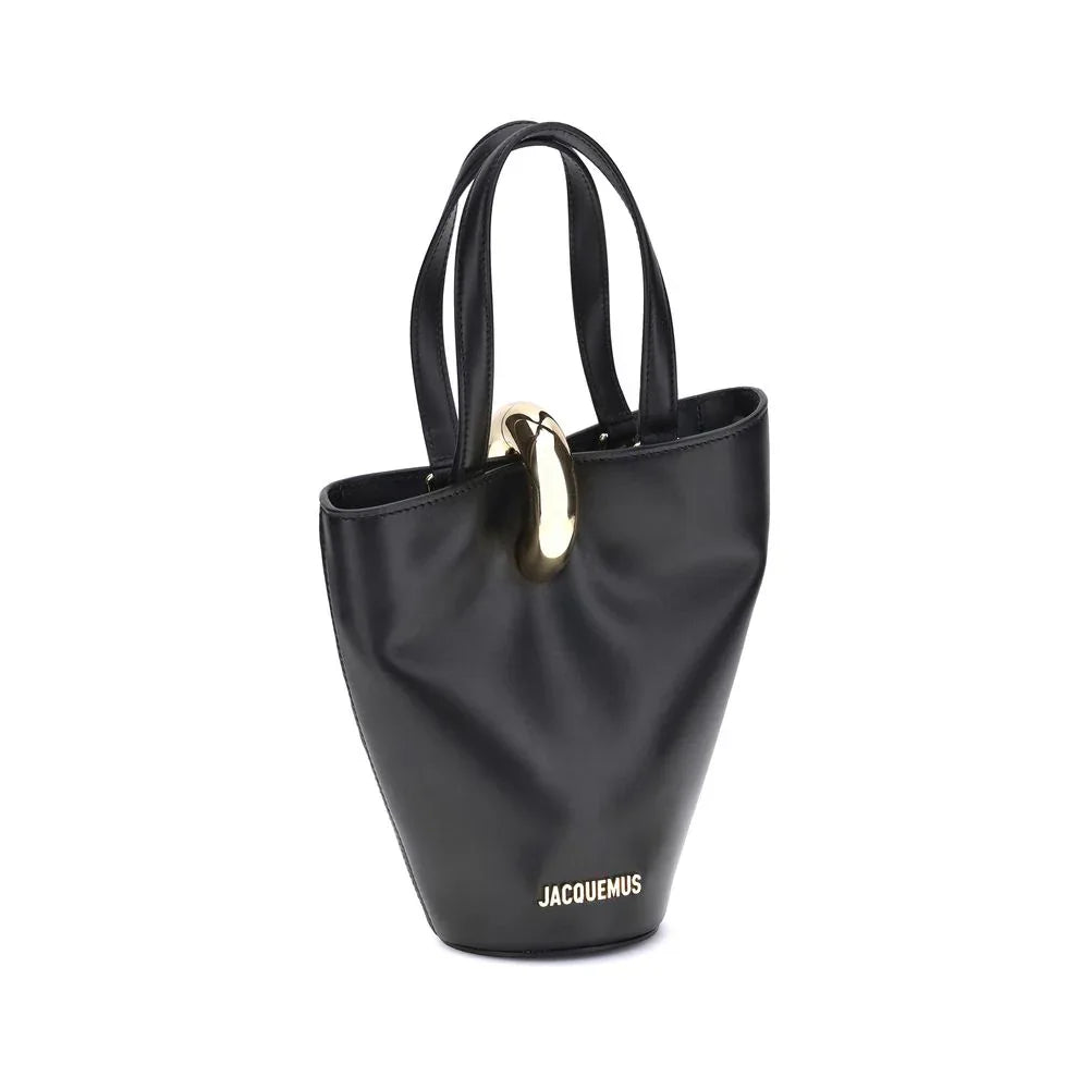 Jacquemus Black Calf Leather Bos Taurus Backet Bag Secondary image