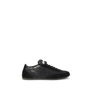 Jimmy Choo Black Calf Leather Bos Taurus Athletic Sneakers