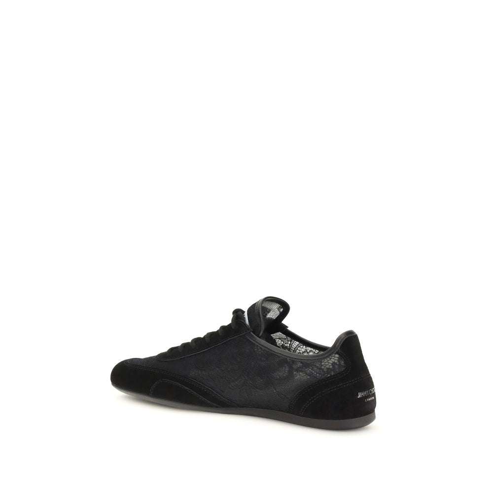 Jimmy Choo Black Calf Leather Bos Taurus Athletic Sneakers