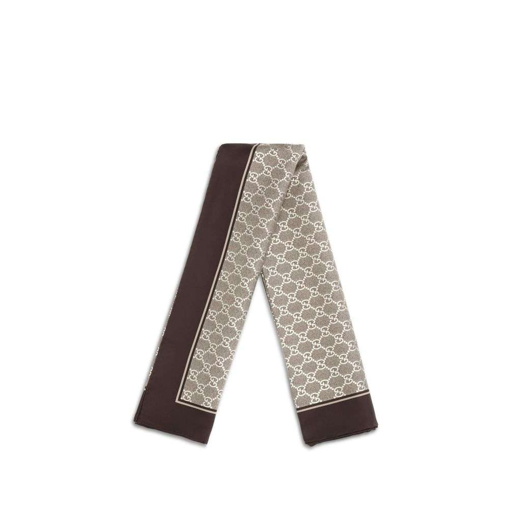 Gucci Beige Silk Scarf