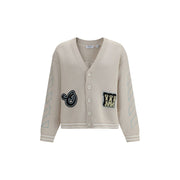 Off-White Beige Cotton Cardigan