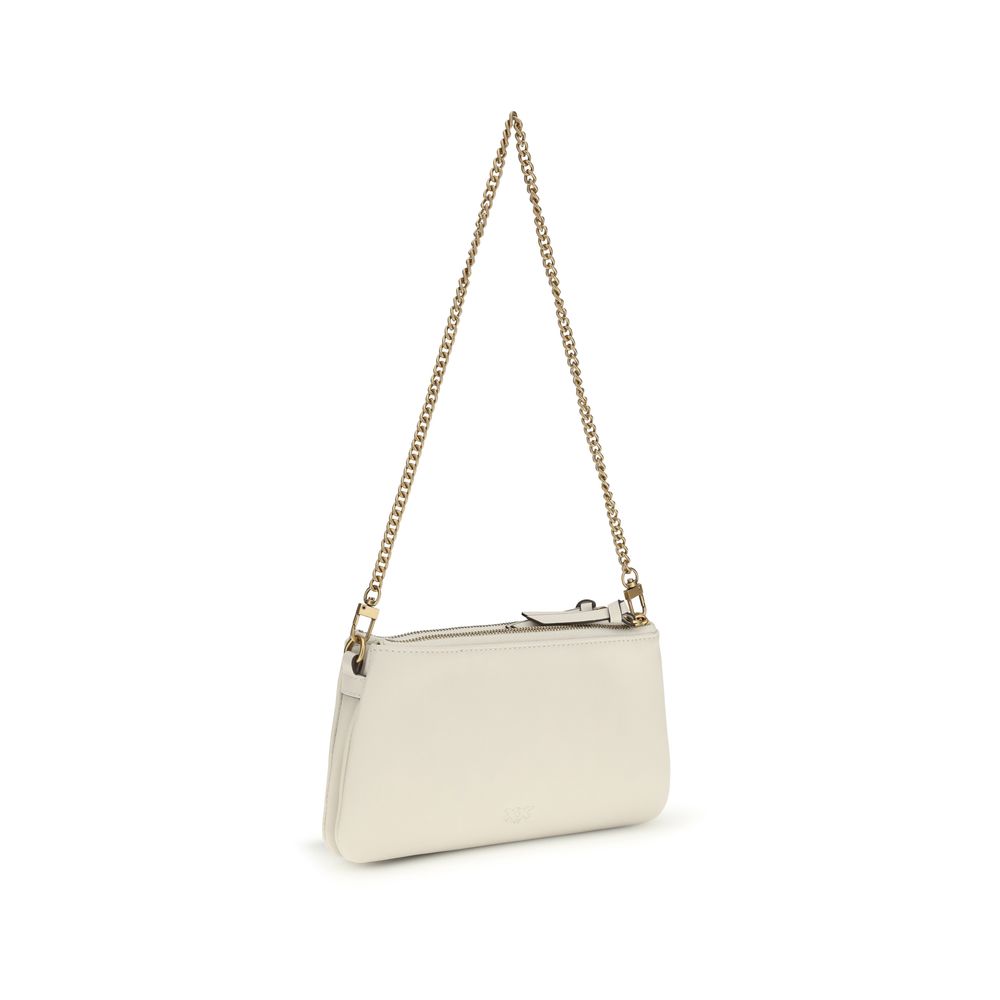 PINKO Beige Calf Leather Bos Taurus Shoulder Bag
