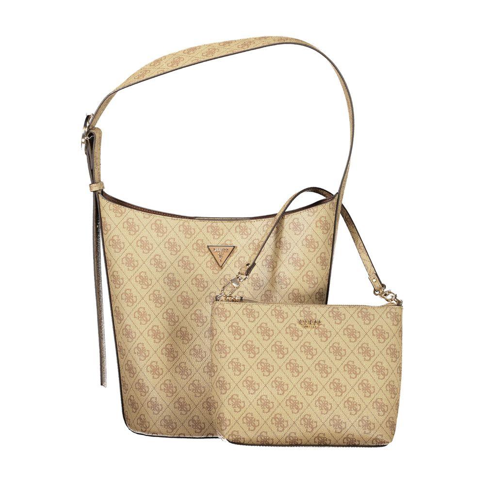 Guess Jeans Beige Polyurethane Women Handbag - Zachava