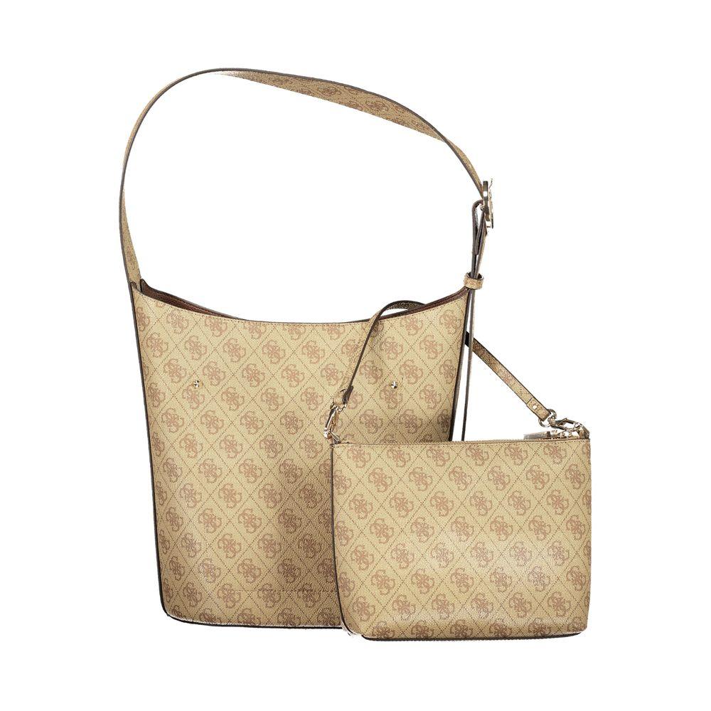 Guess Jeans Beige Polyurethane Women Handbag - Zachava