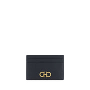 Ferragamo Black Calf Leather Bos Taurus Wallet