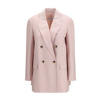 Max Mara Multicolor Fleece Wool Blazer
