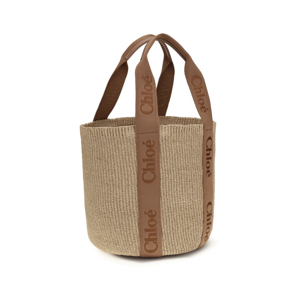 Chloé Beige Raffia Handbag