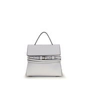 Moschino White Calf Leather Bos Taurus Handbag