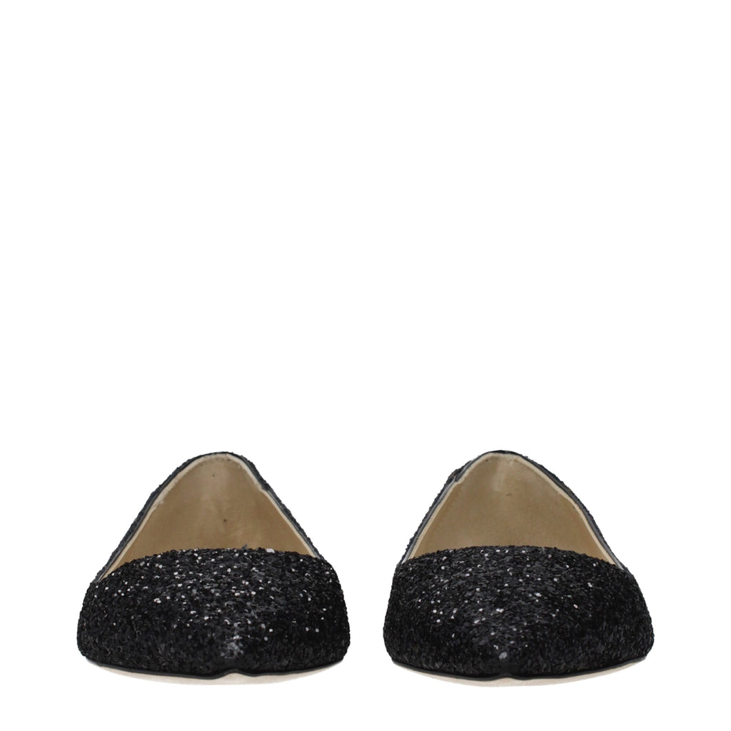 Jimmy Choo Black Plastic Ballet Flats