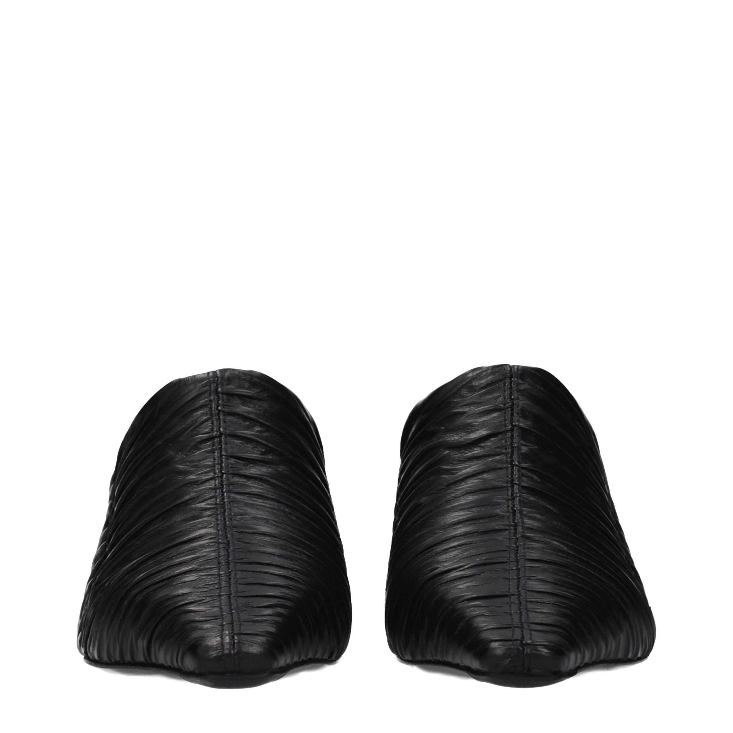 Jimmy Choo Black Leather Mid Heel Pumps