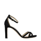Jimmy Choo Black Leather Stiletto Heel Sandals
